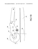 Retractable and automatic positioning wheels for snowmobiles diagram and image