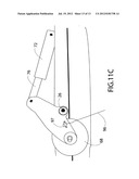 Retractable and automatic positioning wheels for snowmobiles diagram and image