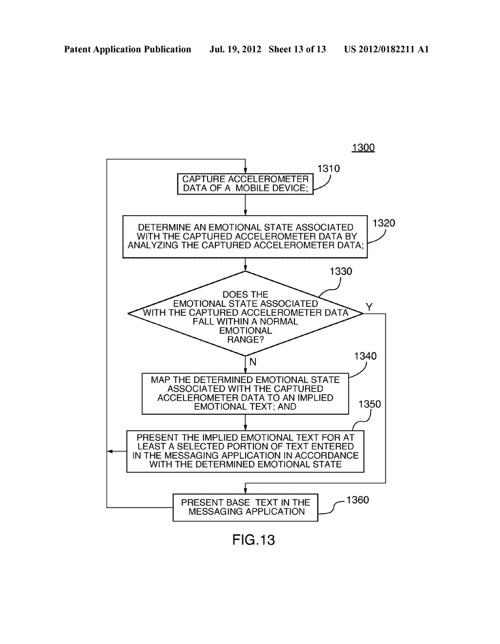 DEVICE  AND METHOD OF CONVEYING EMOTION IN A MESSAGING APPLICATION - diagram, schematic, and image 14