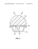 LED LIGHTING ARRANGEMENT INCLUDING LIGHT EMITTING PHOSPHOR AND METHOD OF     MANUFACTURE diagram and image