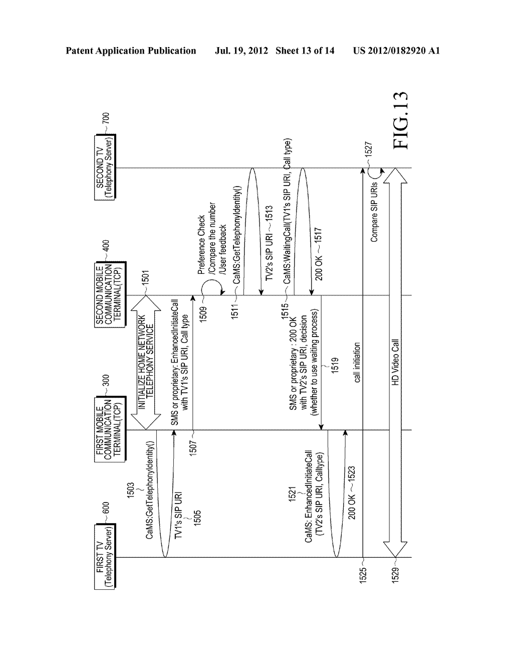 METHOD AND APPARATUS FOR PHONE COMMUNICATION USING HOME NETWORK - diagram, schematic, and image 14