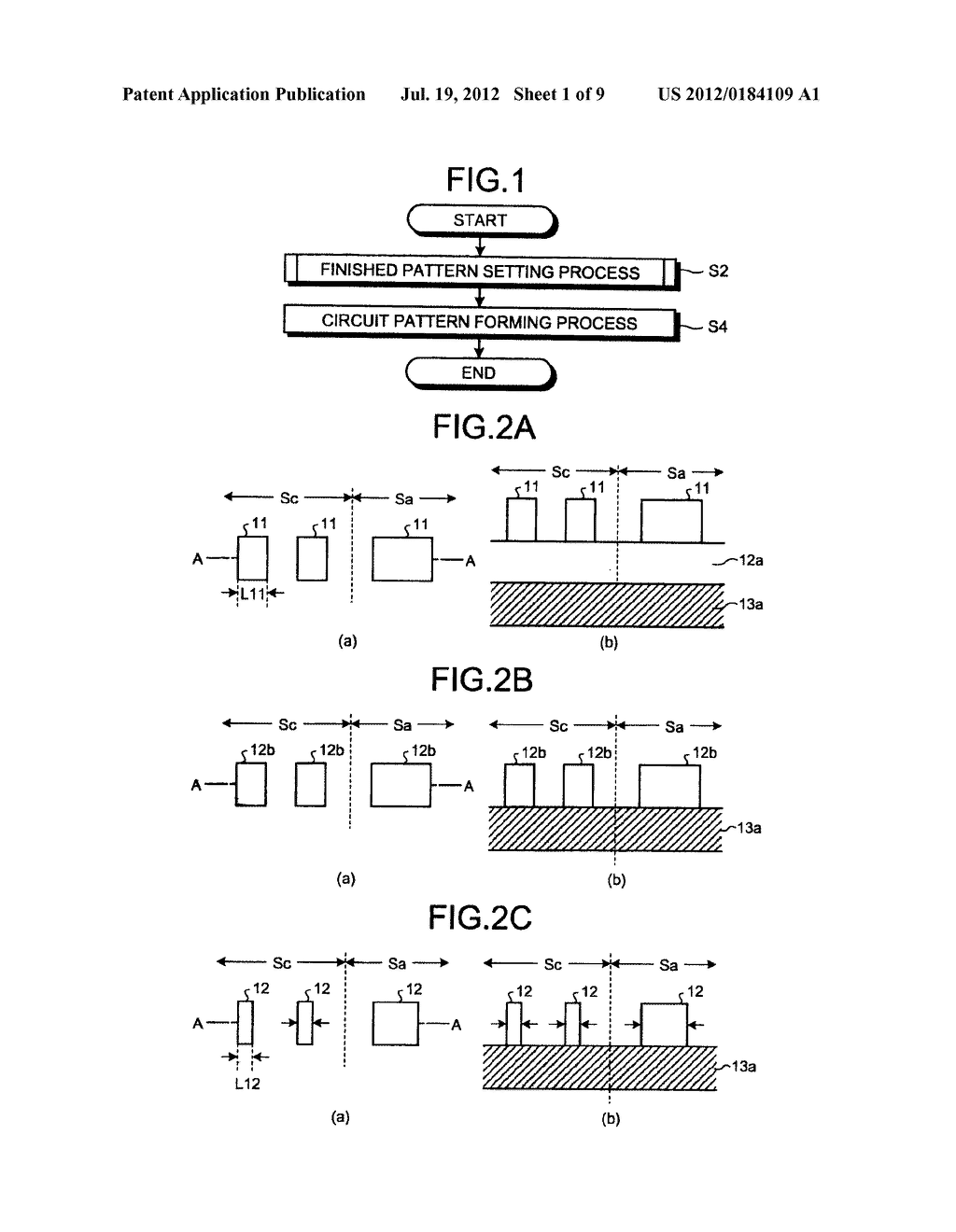 METHOD OF MANUFACTURING SEMICONDUCTOR DEVICE AND COMPUTER READABLE MEDIUM     FOR STORING PATTERN SIZE SETTING PROGRAM - diagram, schematic, and image 02