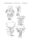 CUP-SHAPED BALLOON HOLDER WITH STICK diagram and image