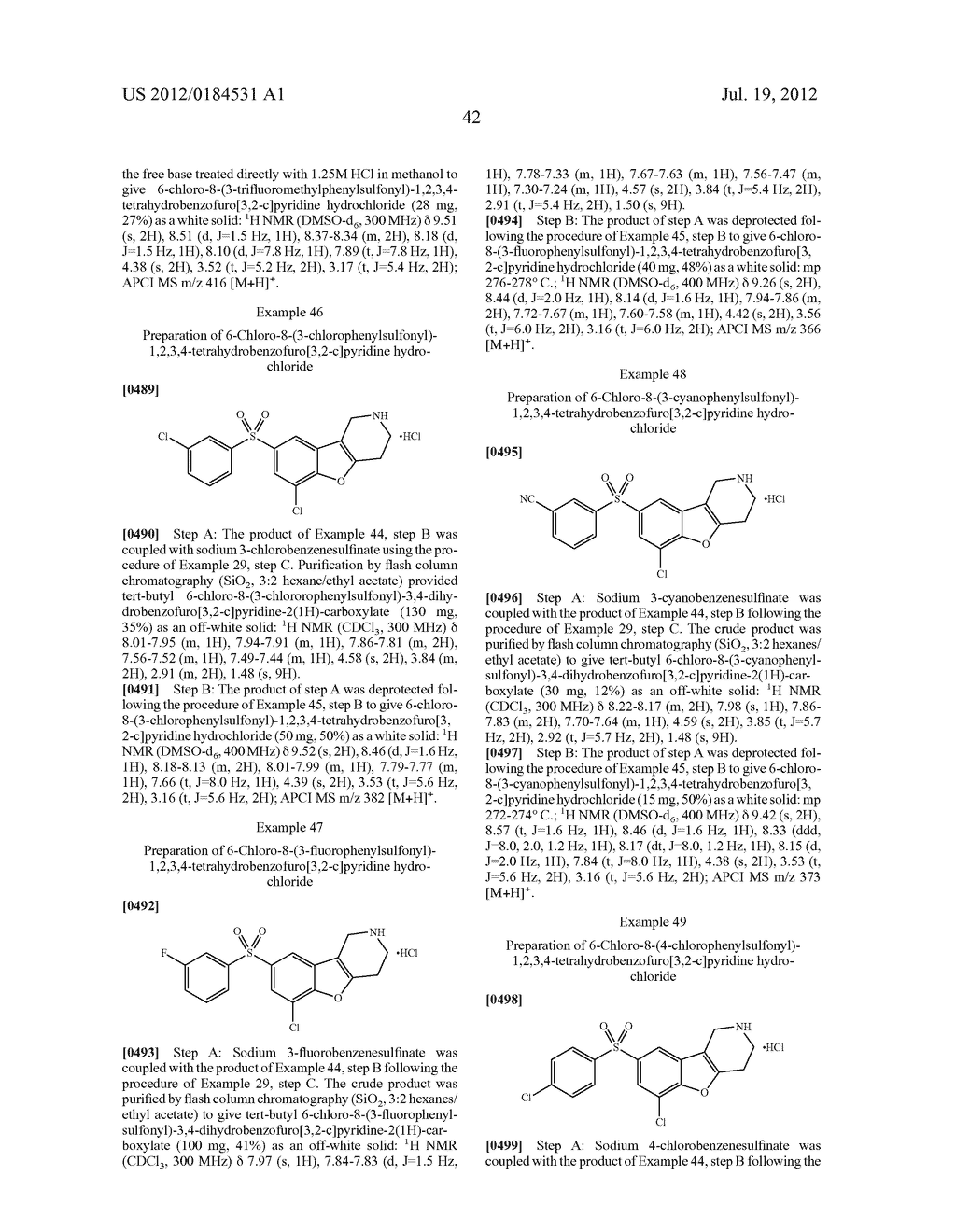 BENZOFURO[3,2-c] PYRIDINES AND RELATED ANALOGS AS SEROTONIN SUB-TYPE 6     (5-HT6) MODULATORS FOR THE TREATMENT OF OBESITY, METABOLIC SYNDROME,     COGNITION AND SCHIZOPHRENIA - diagram, schematic, and image 43