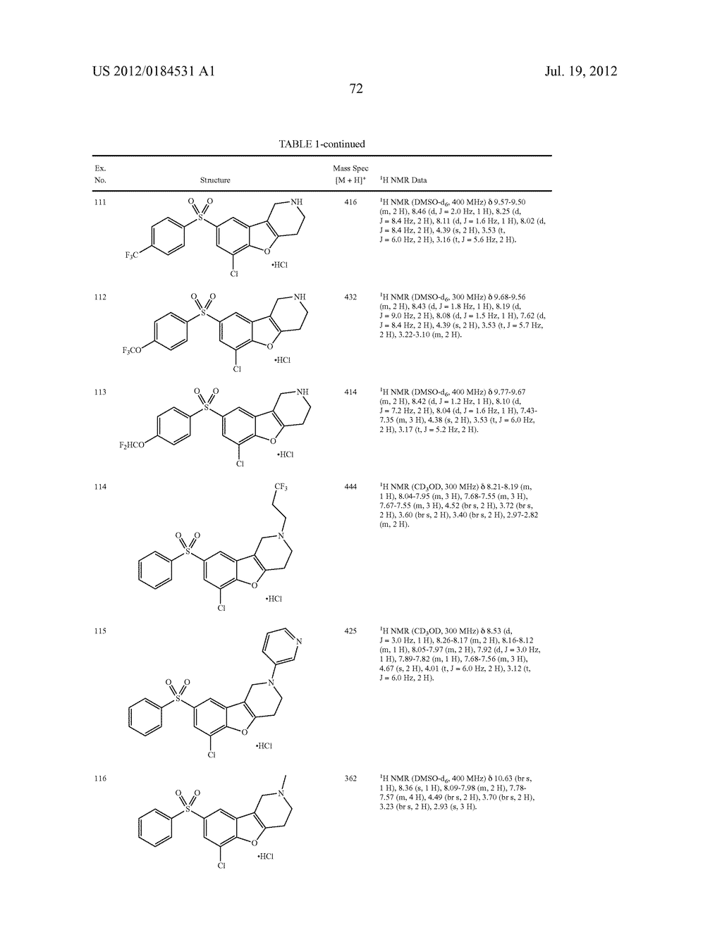 BENZOFURO[3,2-c] PYRIDINES AND RELATED ANALOGS AS SEROTONIN SUB-TYPE 6     (5-HT6) MODULATORS FOR THE TREATMENT OF OBESITY, METABOLIC SYNDROME,     COGNITION AND SCHIZOPHRENIA - diagram, schematic, and image 73