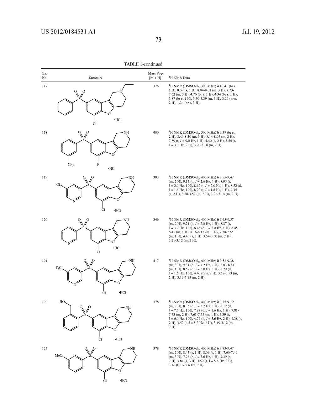 BENZOFURO[3,2-c] PYRIDINES AND RELATED ANALOGS AS SEROTONIN SUB-TYPE 6     (5-HT6) MODULATORS FOR THE TREATMENT OF OBESITY, METABOLIC SYNDROME,     COGNITION AND SCHIZOPHRENIA - diagram, schematic, and image 74