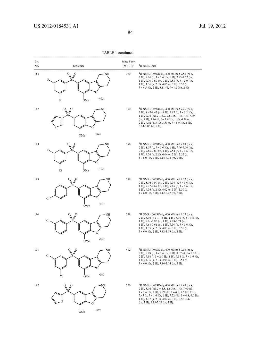 BENZOFURO[3,2-c] PYRIDINES AND RELATED ANALOGS AS SEROTONIN SUB-TYPE 6     (5-HT6) MODULATORS FOR THE TREATMENT OF OBESITY, METABOLIC SYNDROME,     COGNITION AND SCHIZOPHRENIA - diagram, schematic, and image 85