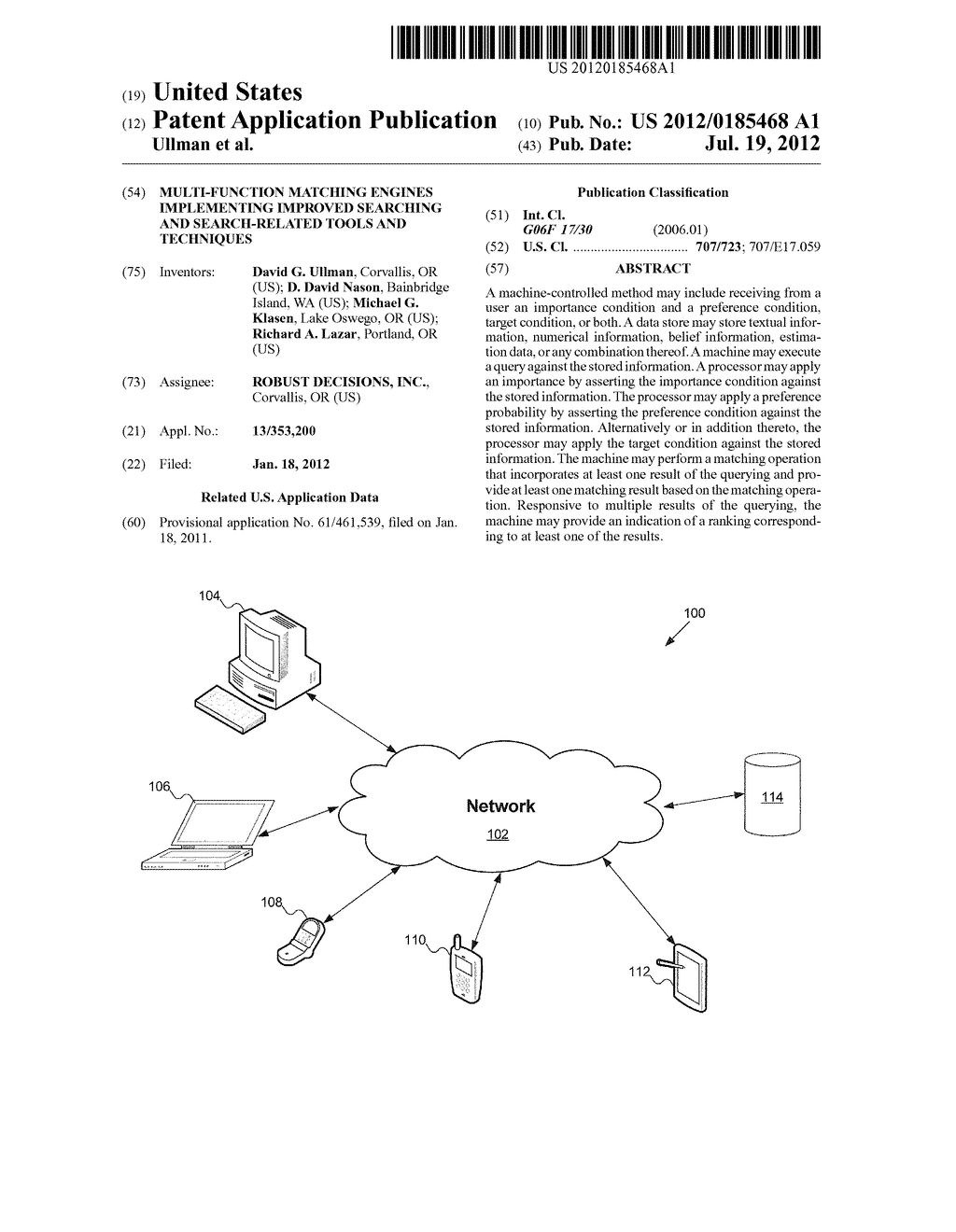 MULTI-FUNCTION MATCHING ENGINES IMPLEMENTING IMPROVED SEARCHING AND     SEARCH-RELATED TOOLS AND TECHNIQUES - diagram, schematic, and image 01