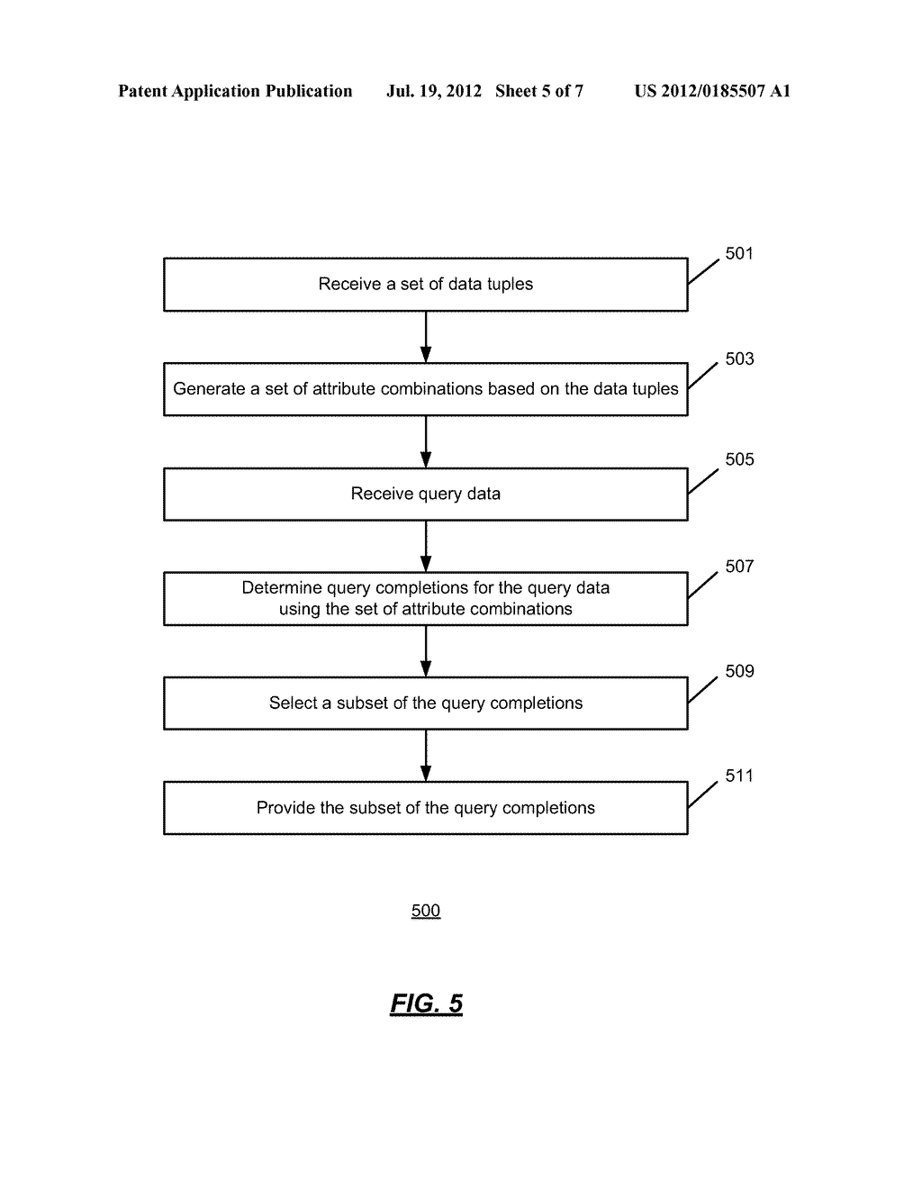 PROVIDING QUERY COMPLETIONS BASED ON DATA TUPLES - diagram, schematic, and image 06