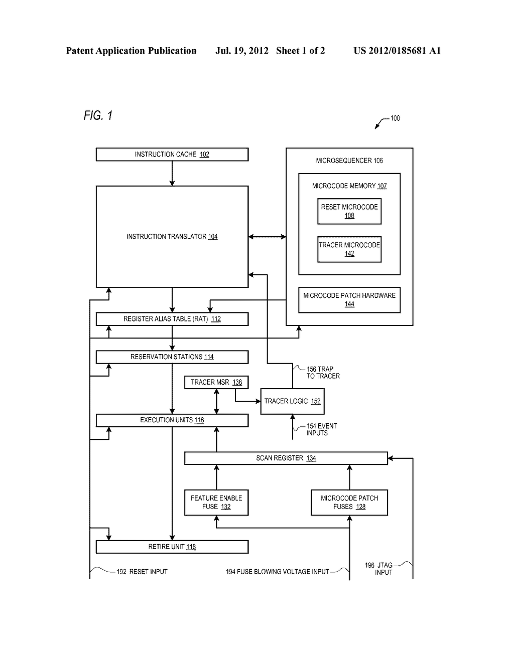 TRACER CONFIGURATION AND ENABLEMENT BY RESET MICROCODE - diagram, schematic, and image 02