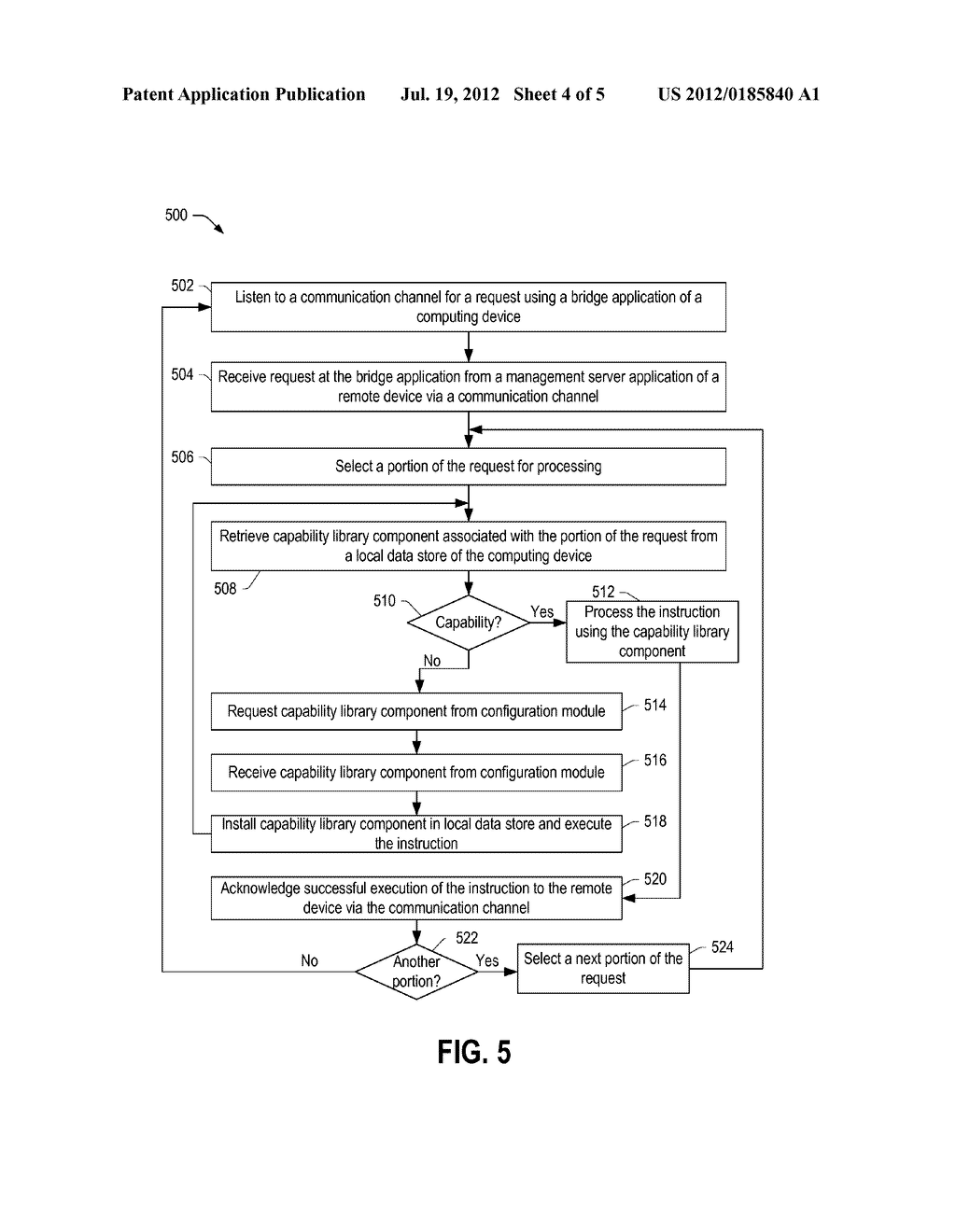 Computer-Readable Medium, Apparatus, and Methods of Automatic Capability     Installation - diagram, schematic, and image 05