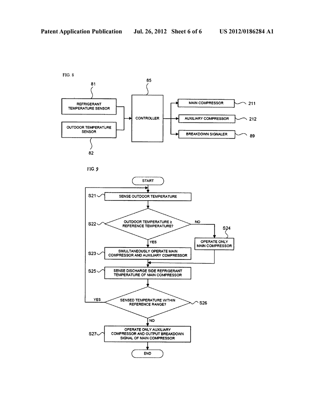 REFRIGERANT SYSTEM AND METHOD FOR CONTROLLING THE SAME - diagram, schematic, and image 07