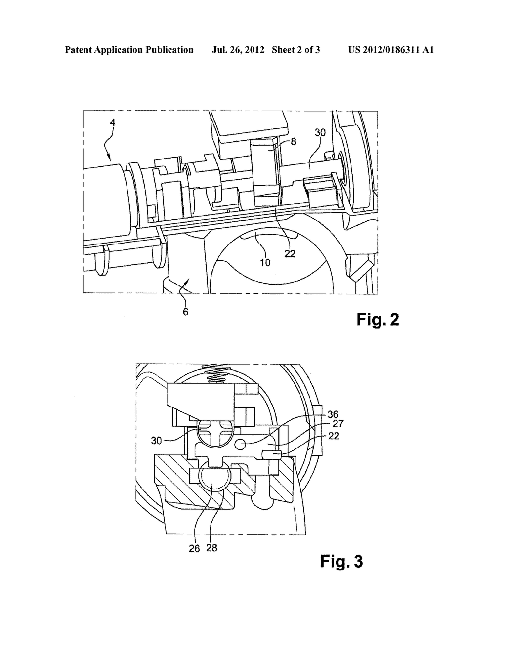 ANTITHEFT DEVICE FOR THE STEERING COLUMN OF A VEHICLE HAVING SUPERLOCKOUT     PROVIDED BY AN INTERMEDIATE ROCKER BAR - diagram, schematic, and image 03