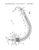 MERCHANDISE DISPLAY SECURITY DEVICE INCLUDING REMOVABLE AND MOVABLE CABLE     COLLECTION TUBE diagram and image