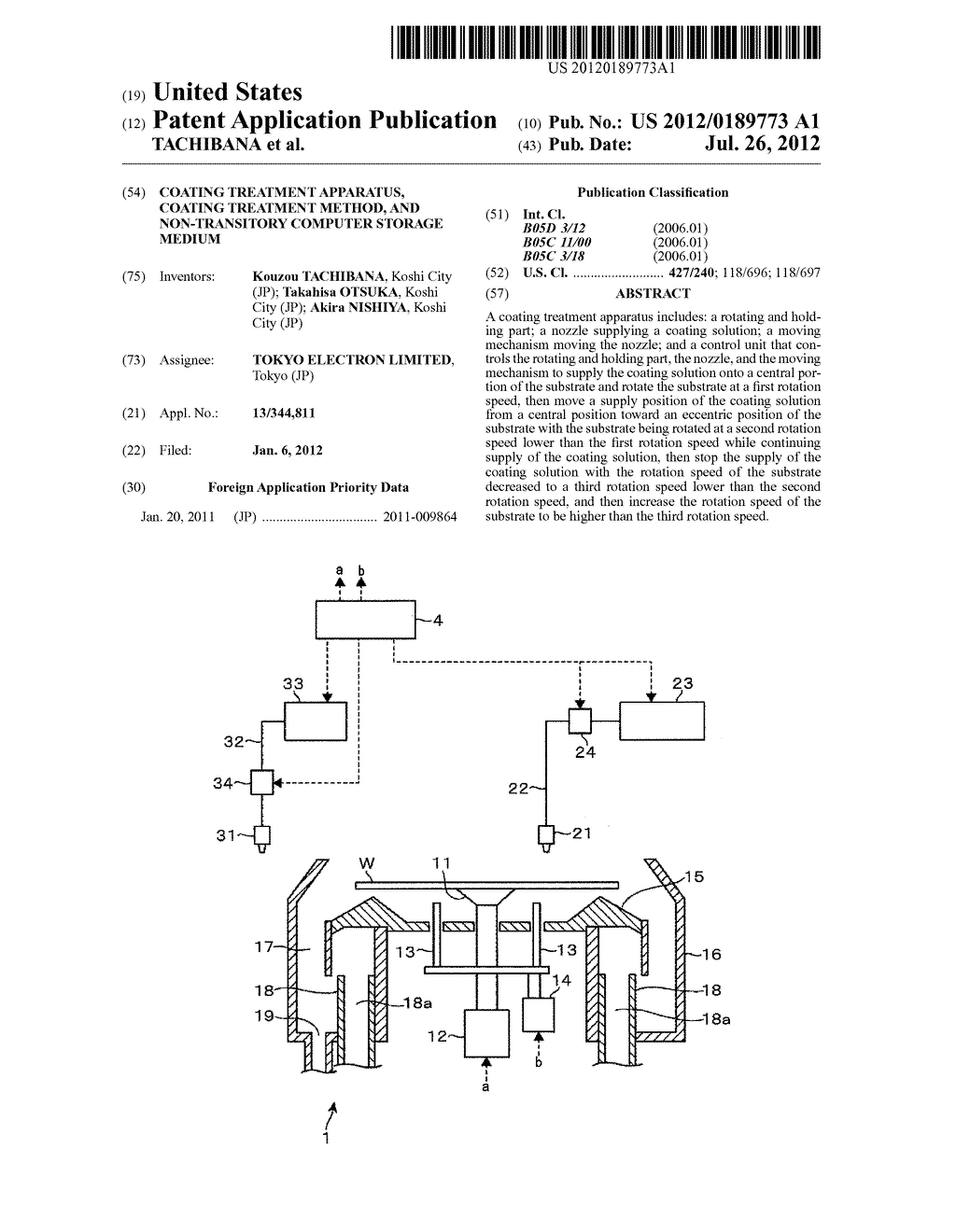 COATING TREATMENT APPARATUS, COATING TREATMENT METHOD, AND NON-TRANSITORY     COMPUTER STORAGE MEDIUM - diagram, schematic, and image 01