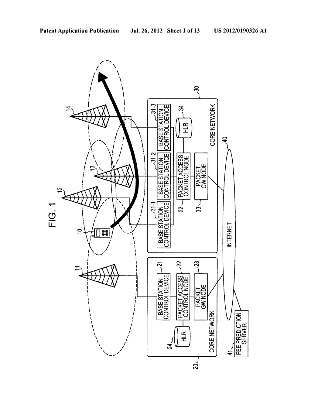 COMMUNICATION FEE PREDICTION DEVICE, COMMUNICATION DEVICE, COMMUNICATION     SYSTEM, AND CHARGING METHOD - diagram, schematic, and image 02