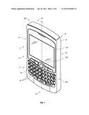 Ramped-Key Keyboard for a Handheld Mobile Communication Device diagram and image