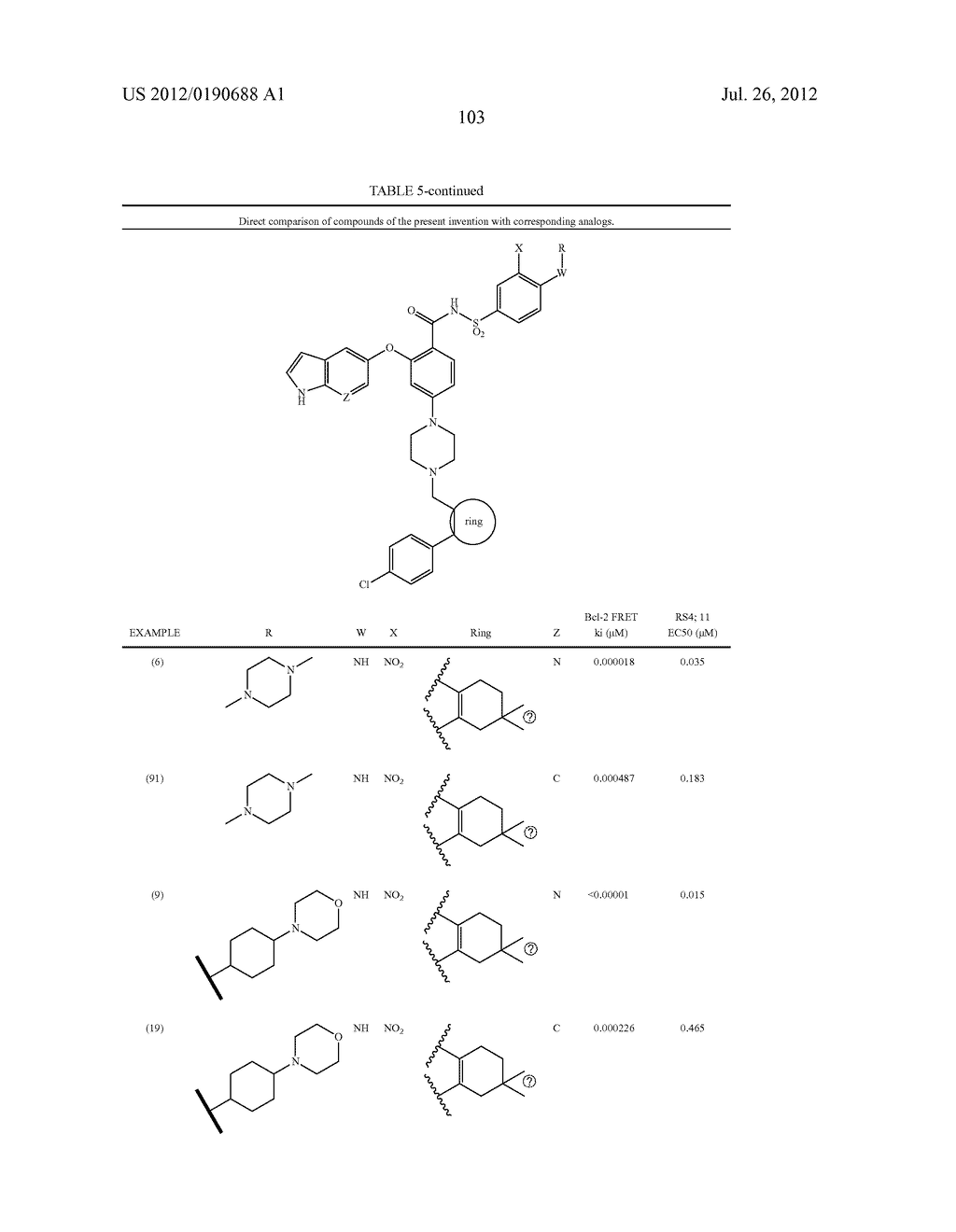 APOPTOSIS-INDUCING AGENTS FOR THE TREATMENT OF CANCER AND IMMUNE AND     AUTOIMMUNE DISEASES - diagram, schematic, and image 104