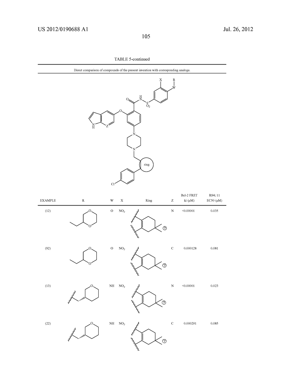 APOPTOSIS-INDUCING AGENTS FOR THE TREATMENT OF CANCER AND IMMUNE AND     AUTOIMMUNE DISEASES - diagram, schematic, and image 106