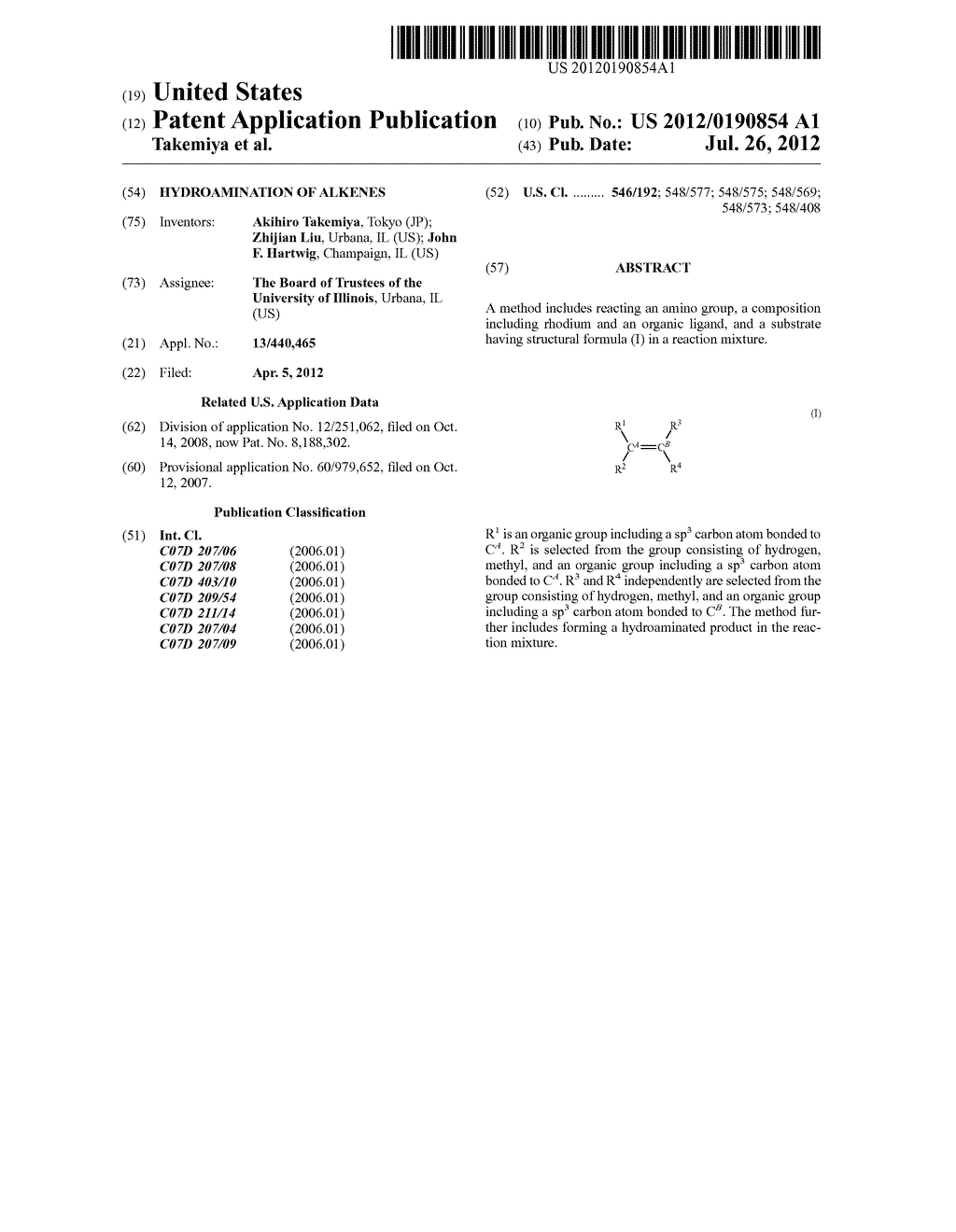 Hydroamination of Alkenes - diagram, schematic, and image 01