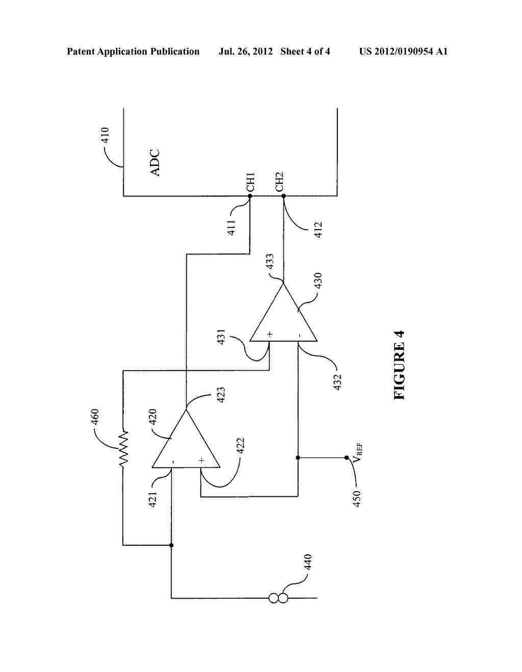 Method and Apparatus for Providing Dynamic Multi-Stage Amplification in a     Medical Device - diagram, schematic, and image 05