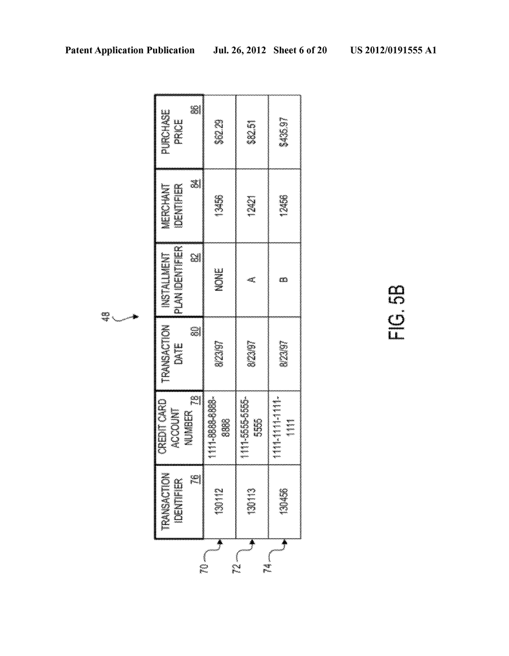 METHOD AND APPARATUS FOR PROVIDING AND PROCESSING INSTALLMENT PLANS AT A     TERMINAL - diagram, schematic, and image 07