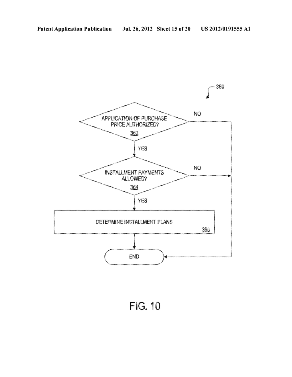 METHOD AND APPARATUS FOR PROVIDING AND PROCESSING INSTALLMENT PLANS AT A     TERMINAL - diagram, schematic, and image 16