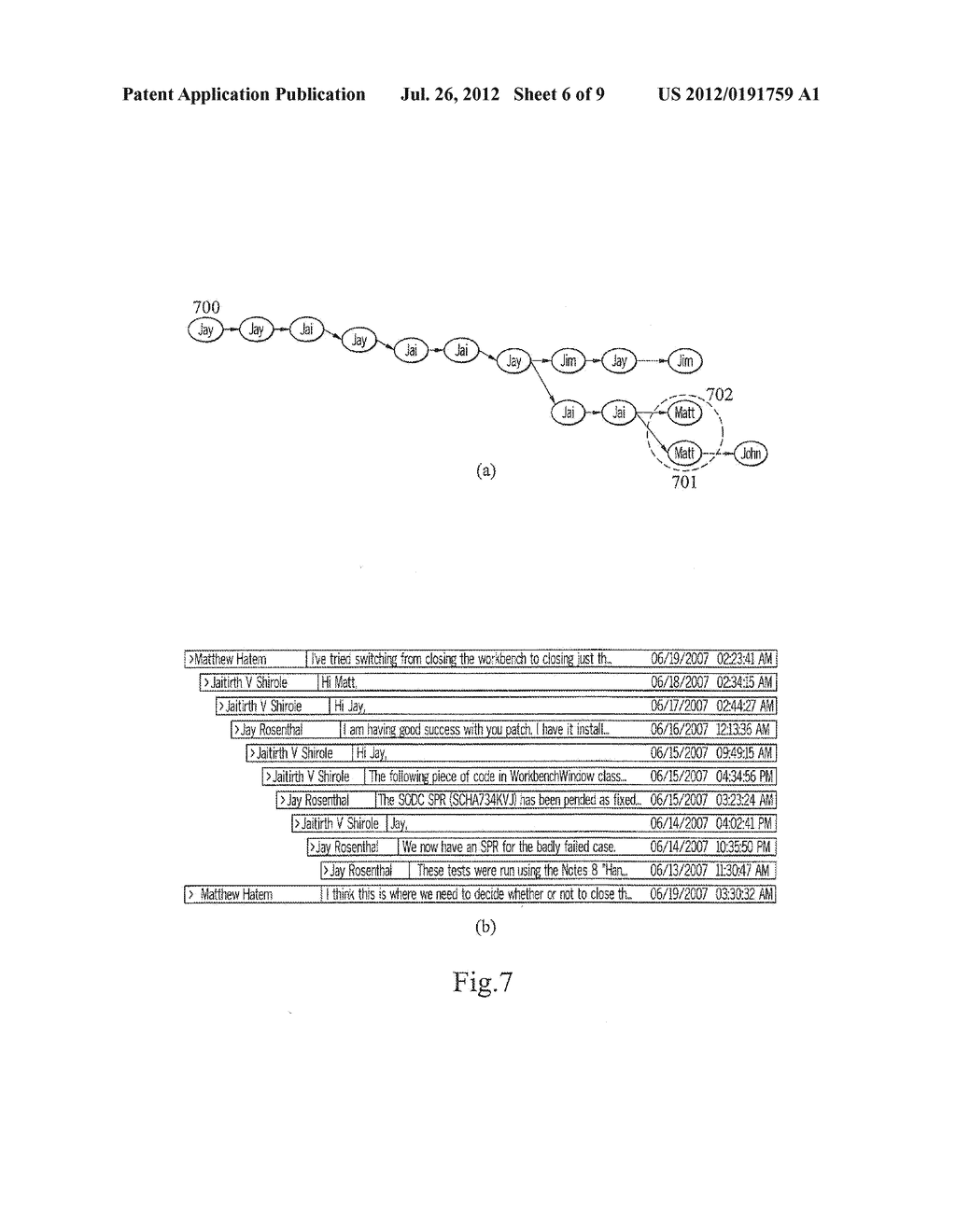 METHOD AND DEVICE FOR CUSTOMIZING A MAIL HISTORY - diagram, schematic, and image 07