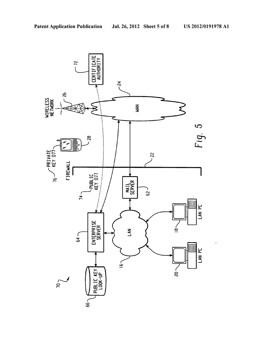 SYSTEM AND METHOD FOR SECURING DATA FOR REDIRECTING AND TRANSPORTING OVER     A WIRELESS NETWORK - diagram, schematic, and image 06
