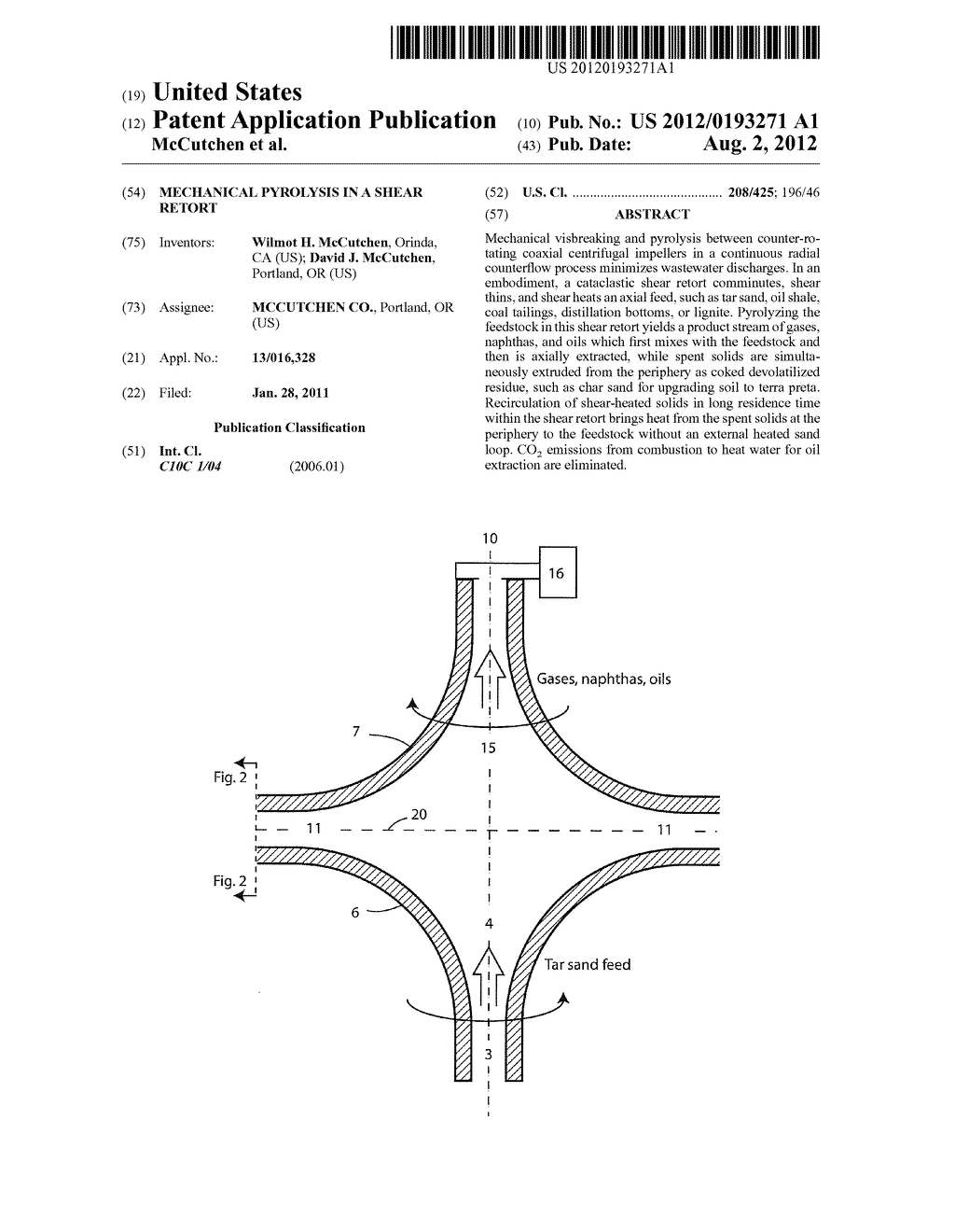 MECHANICAL PYROLYSIS IN A SHEAR RETORT - diagram, schematic, and image 01