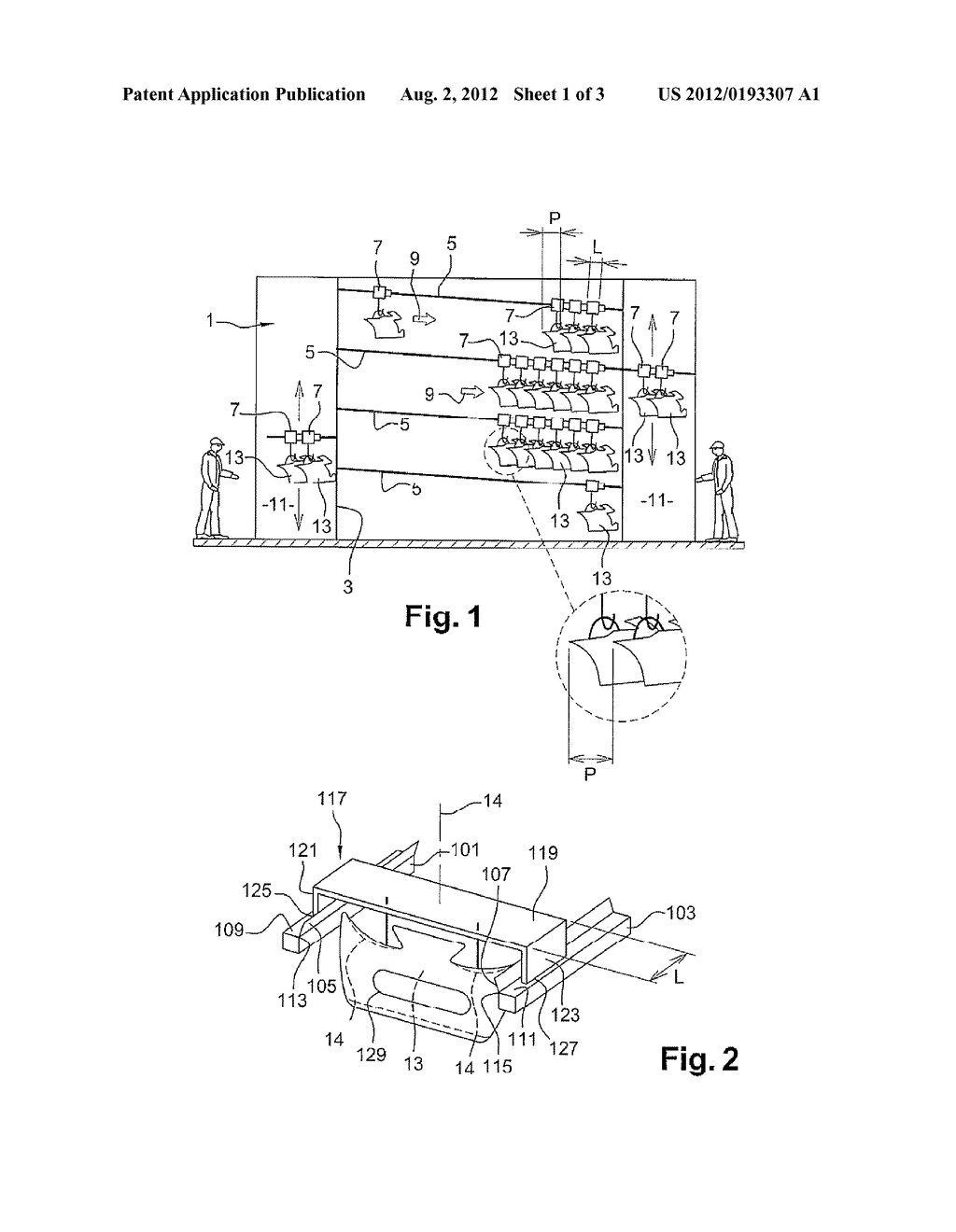 STATIC TEMPORARY STORAGE DEVICE FOR MOTOR VEHICLE BODY PARTS - diagram, schematic, and image 02