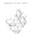 VEHICULAR UTILITY BED HAVING END WALL AND SEAT BOTTOM PORTION AND VEHICLES     INCLUDING SAME diagram and image