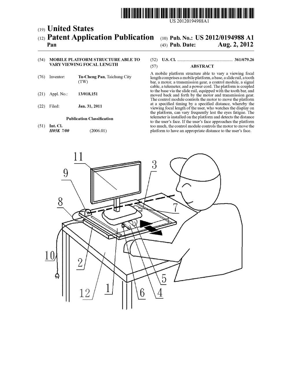 Mobile Platform Structure Able to Vary Viewing Focal Length - diagram, schematic, and image 01