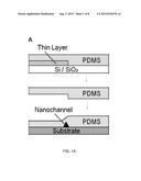 NANOFILTER DEVICES USING ELASTOMERIC MICRO TO NANOCHANNEL INTERFACES AND     METHODS BASED THEREON diagram and image