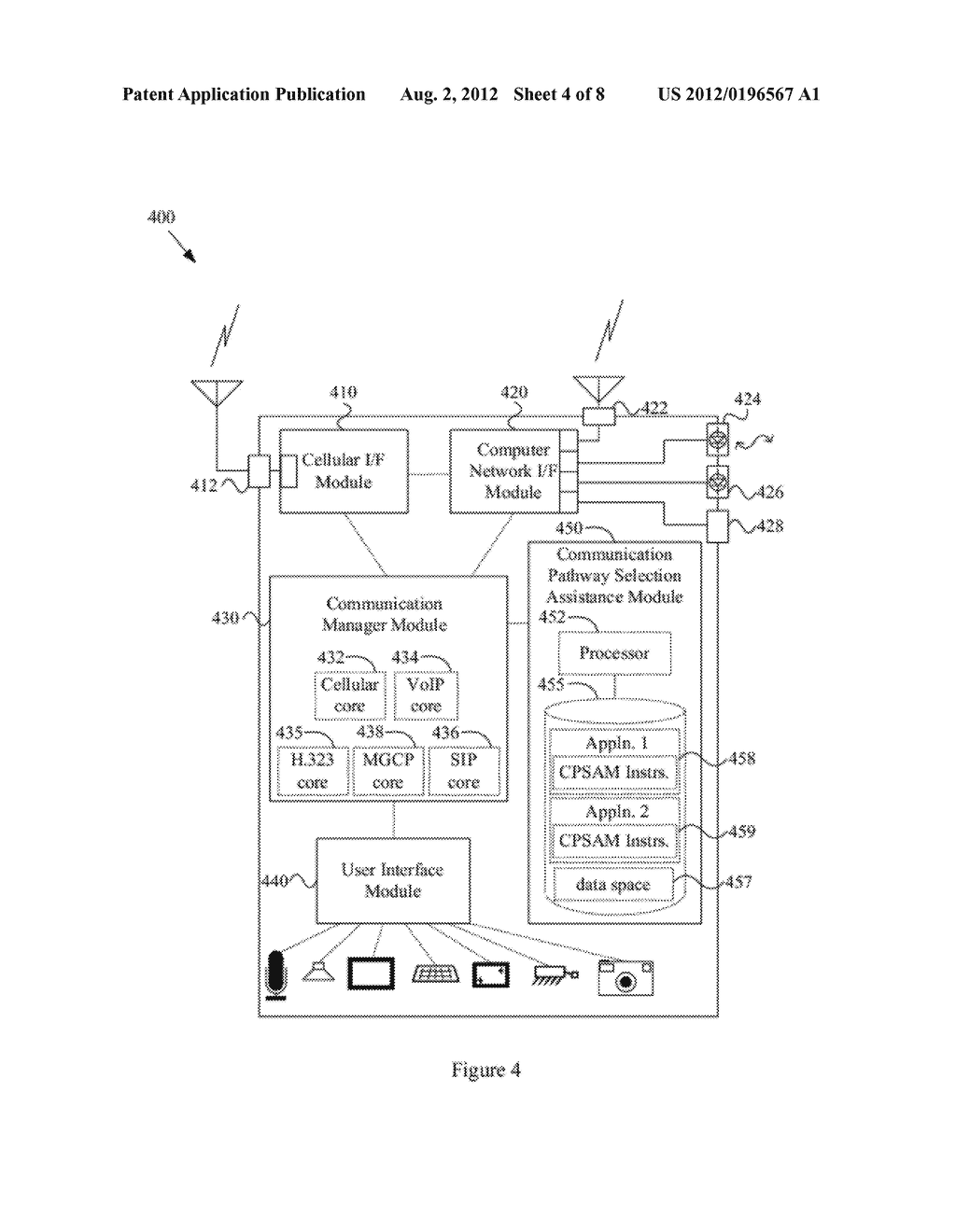 Mobile Communication Device Providing Communication Pathway Determination     Assistance - diagram, schematic, and image 05