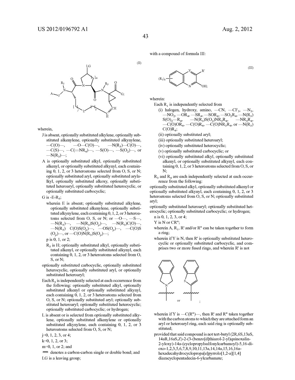 MACROCYCLIC HEPATITIS C SERINE PROTEASE INHIBITORS - diagram, schematic, and image 44