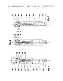 DISPOSABLE INJECTOR COMPRISING AT LEAST ONE DRAW HOOK AND A SLIDING     WEDGE-TYPE GEAR FOR UNLOCKING A LOCKING ELEMENT diagram and image