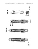 DISPOSABLE INJECTOR COMPRISING AT LEAST ONE DRAW HOOK AND A SLIDING     WEDGE-TYPE GEAR FOR UNLOCKING A LOCKING ELEMENT diagram and image