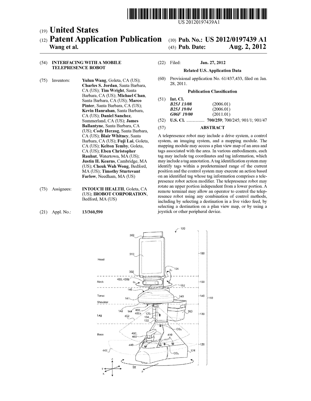 INTERFACING WITH A MOBILE TELEPRESENCE ROBOT - diagram, schematic, and image 01