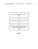 METHOD AND SYSTEM TO DETECT ACTUATION OF A SWITCH USING VIBRATIONS OR     VIBRATION SIGNATURES diagram and image