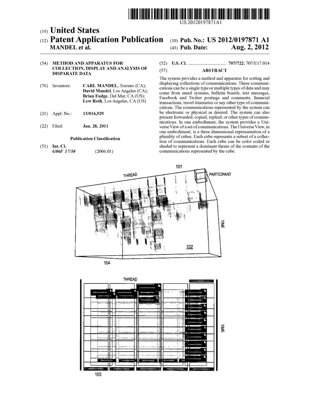 METHOD AND APPARATUS FOR COLLECTION, DISPLAY AND ANALYSIS OF DISPARATE     DATA - diagram, schematic, and image 01