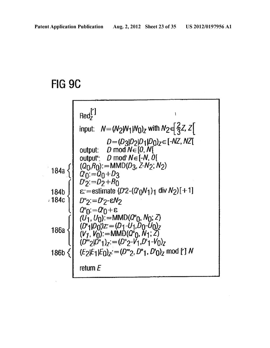 CALCULATING UNIT FOR REDUCING AN INPUT NUMBER WITH RESPECT TO A MODULUS - diagram, schematic, and image 24