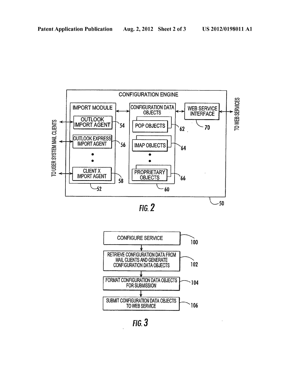 SYSTEM AND METHOD FOR PROVIDING CONFIGURATION DATA SUCH AS FOR CONFIGURING     ELECTRONIC MAIL ACCESS - diagram, schematic, and image 03