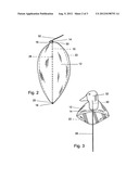 Fabric shell waterfowl decoy diagram and image