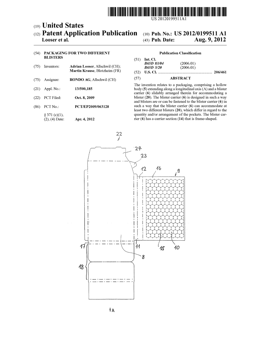 PACKAGING FOR TWO DIFFERENT BLISTERS - diagram, schematic, and image 01