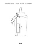 Incased Tethered Magnet, Method and System for Securing Bottles in Arm s     Reach diagram and image