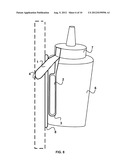 Incased Tethered Magnet, Method and System for Securing Bottles in Arm s     Reach diagram and image