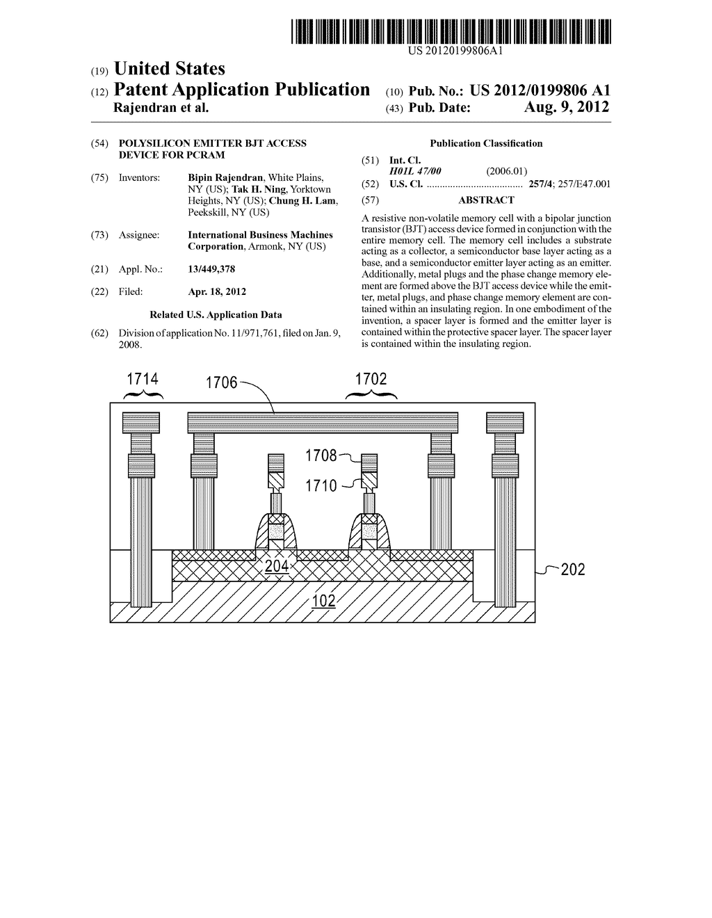 POLYSILICON EMITTER BJT ACCESS DEVICE FOR PCRAM - diagram, schematic, and image 01