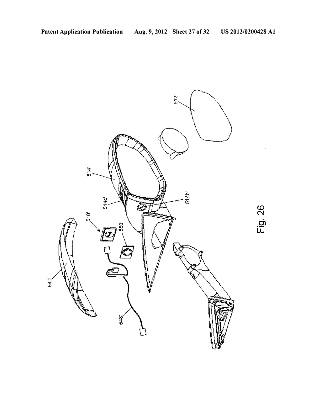 VEHICLE EXTERIOR REARVIEW MIRROR SYSTEM WITH INDICATOR MODULE - diagram, schematic, and image 28