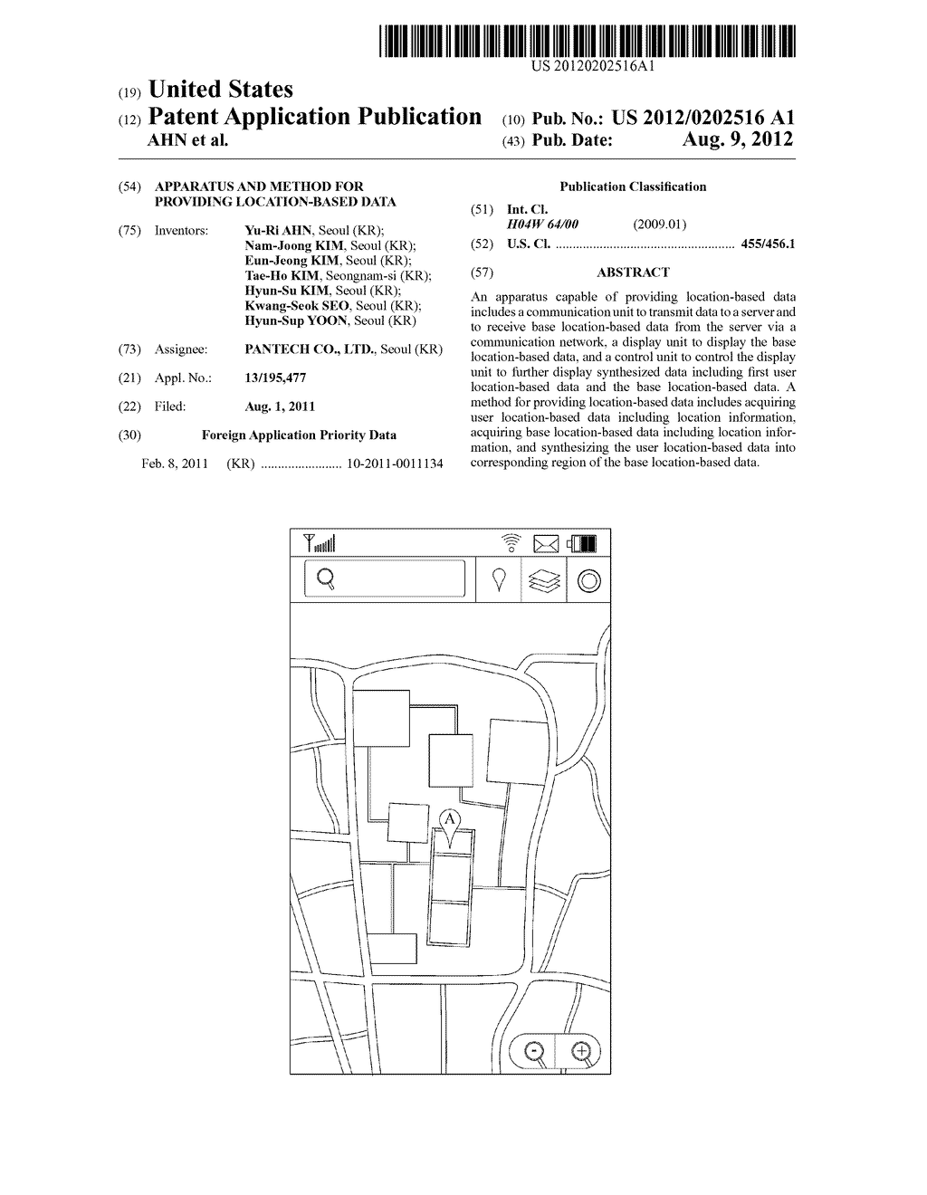 APPARATUS AND METHOD FOR PROVIDING LOCATION-BASED DATA - diagram, schematic, and image 01